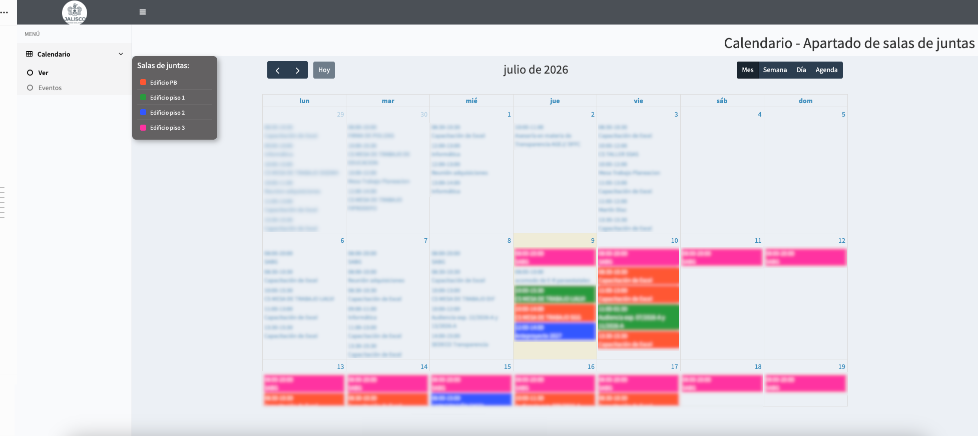 Captura de CALENDARIO