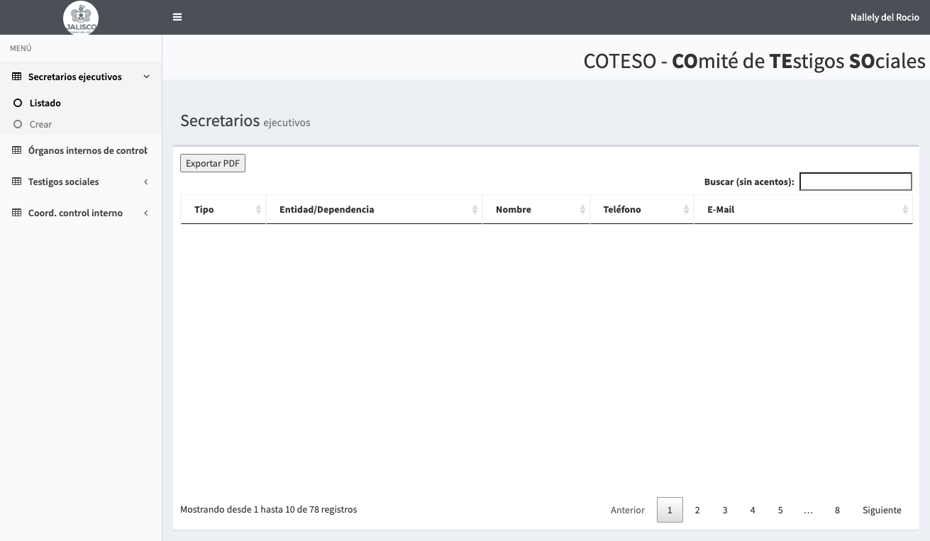 Captura de COTESO
