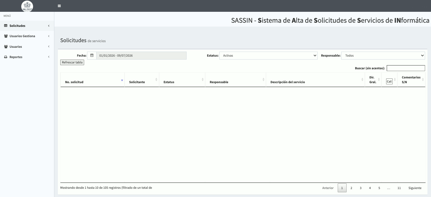 Captura de SASSIN