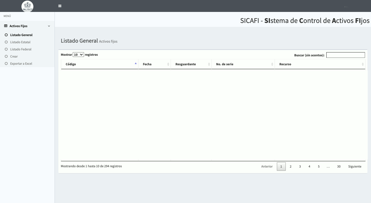 Captura de SICAFI