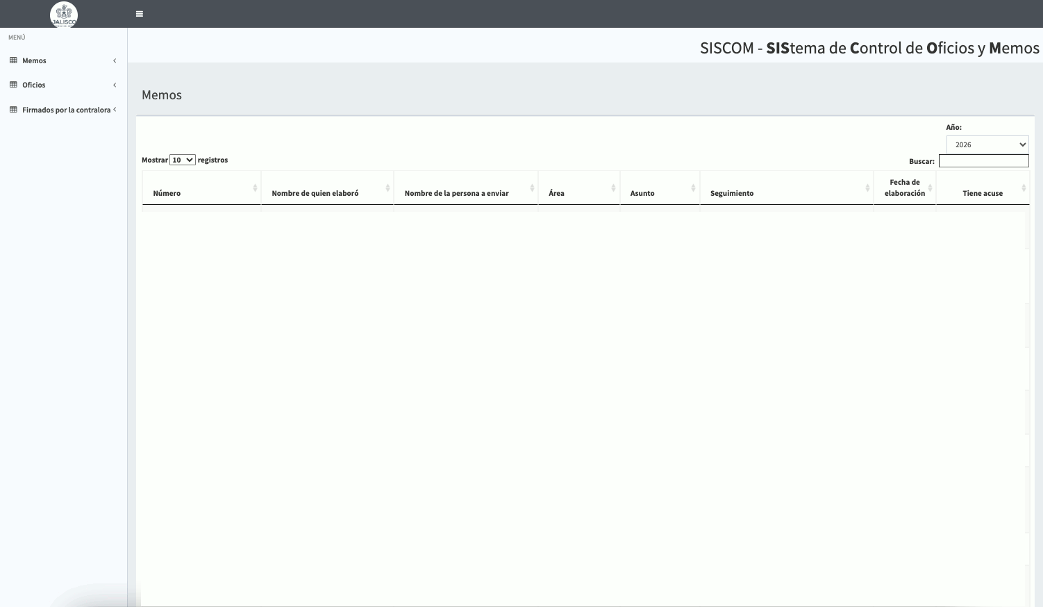 Captura de SISCOM