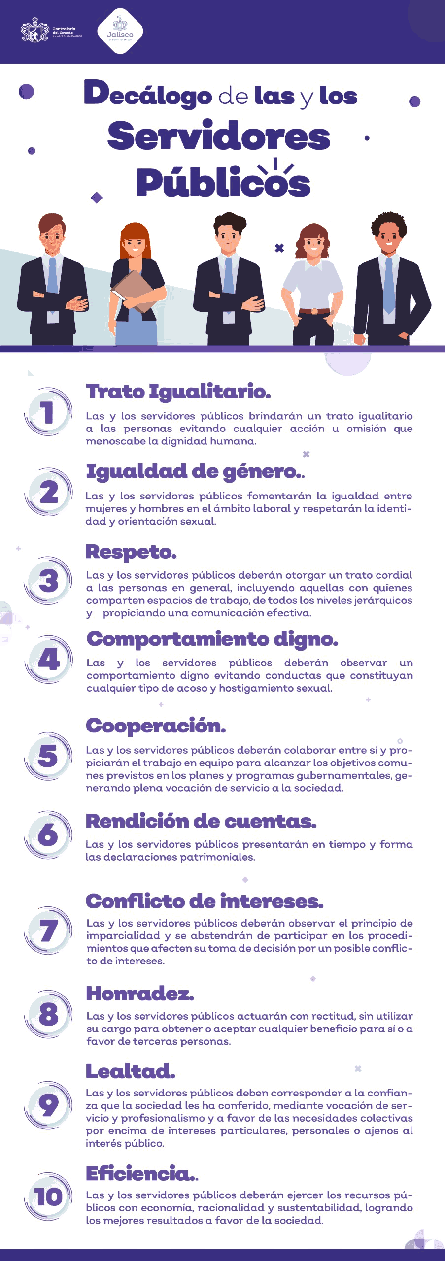 Decálogo de las y los Servidores Públicos